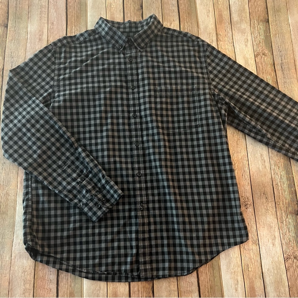 Goodfellow & Co mens long sleeve casual plaid button down shirt | size XL